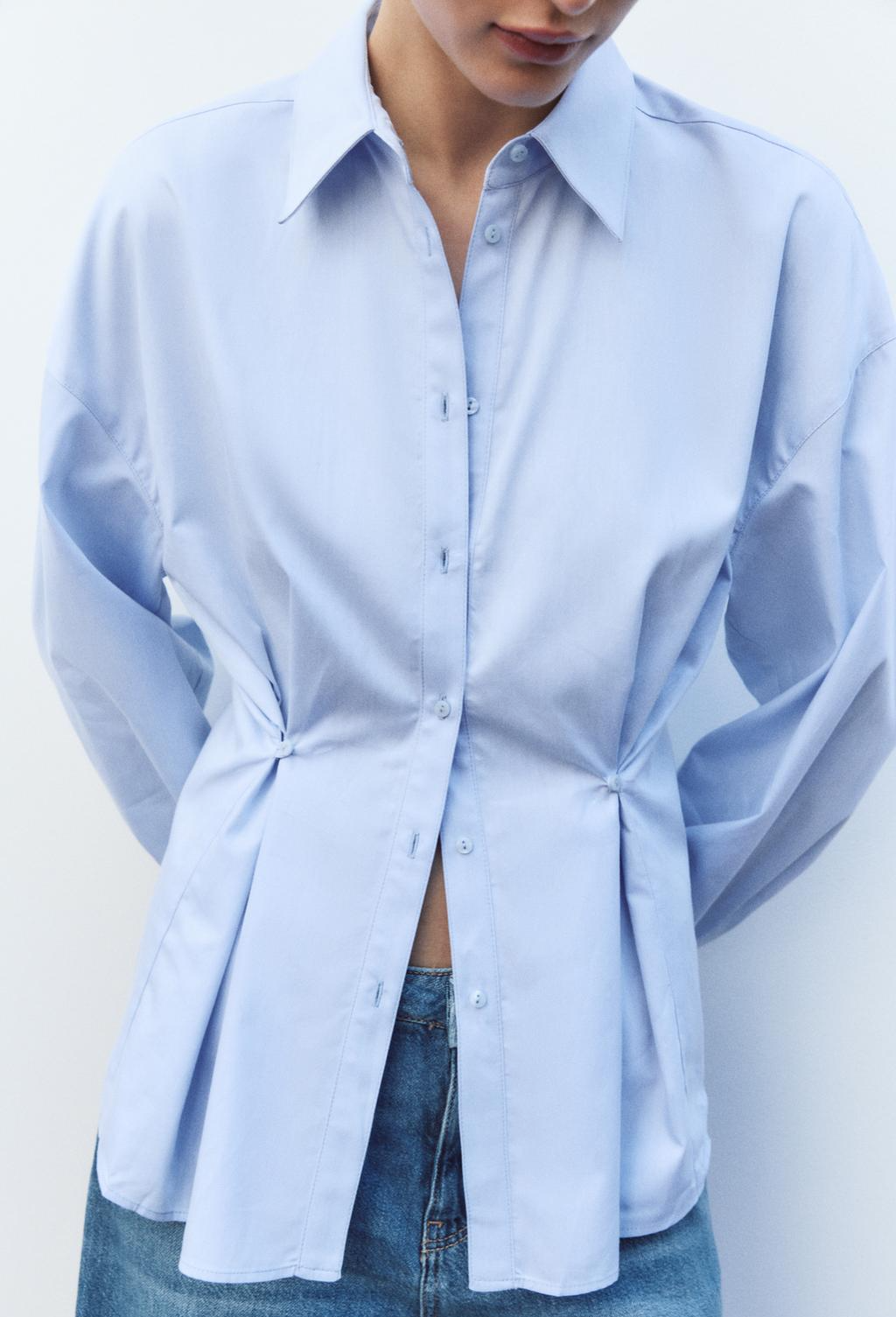 Waist-Button Oxford Shirt